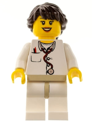 Preowned LEGO® Minifigure – Minifigures col284 Doctor Lab Coat Stethoscope and Thermometer
