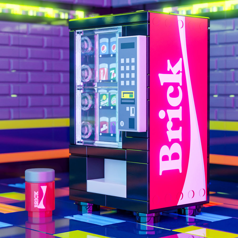 Brick Custom Soda Vending Machine New