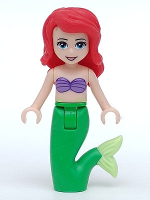 Preowned LEGO® Minifigure – Disney dp001 Ariel Mermaid (Light Nougat) Medium Lavender Shell