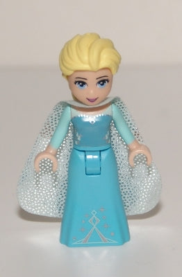 Preowned LEGO® Minifigure – Disney dp035 Elsa Sparkly Light Aqua Cape