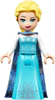 Preowned LEGO® Minifigure – Disney dp050 Elsa Medium Blue Long Narrow Cape White Sleeves