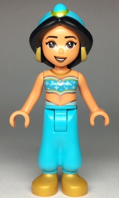 Preowned LEGO® Minifigure – Disney dp068 Jasmine Pearl Gold Shoes Sparkles on Top