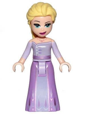 Preowned LEGO® Minifigure – Disney dp071 Elsa Lavender and Medium Lavender Dress