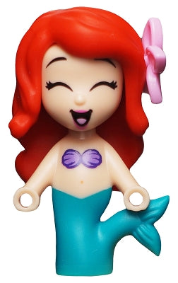 Preowned LEGO® Minifigure – Disney dp088 Ariel Mermaid (Light Nougat) Micro Doll Bright Pin