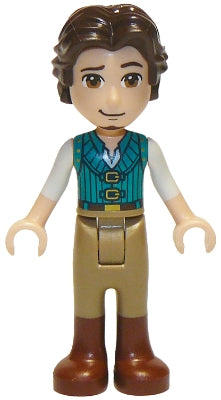 Preowned LEGO® Minifigure – Disney dp104 Flynn Rider Mini Doll Dark Turquoise Vest