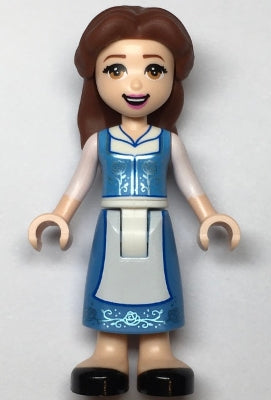 Preowned LEGO® Minifigure – Disney dp132 Belle Medium Blue Dress Open Mouth Smile