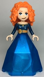 Preowned LEGO® Minifigure – Disney dp146 Merida Diamond Dress Container Bottom