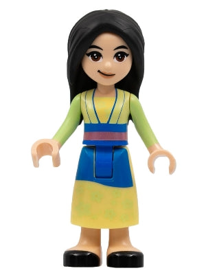 Preowned LEGO® Minifigure – Disney dp149 Mulan Yellowish Green and Bright Light Yellow Robe