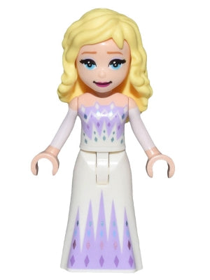 Preowned LEGO® Minifigure – Disney dp158 Elsa White and Lavender Dress
