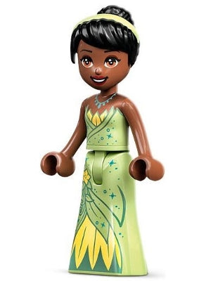 Preowned LEGO® Minifigure – Disney dp165 Tiana Metallic Pointed Necklace Thin Hinge Skirt