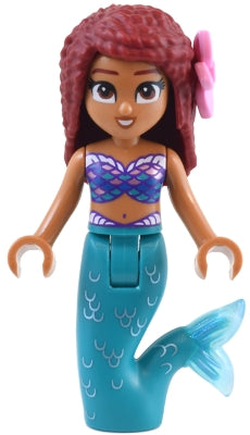 Preowned LEGO® Minifigure – Disney dp181 Ariel Mermaid (Medium Nougat) Mini Doll Bright Pin