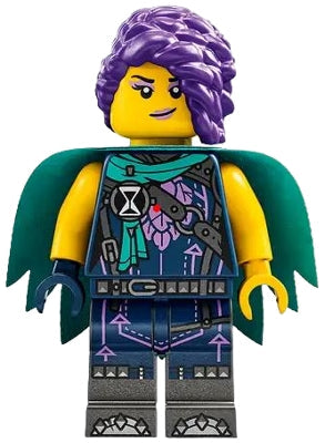 Preowned LEGO® Minifigure – DREAMZzz drm009 Zoey Dark Turquoise Cape