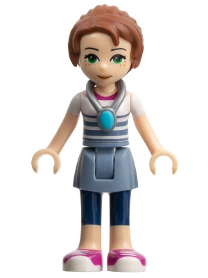 Preowned LEGO® Minifigure – Elves elf034b Emily Jones Sand Blue Skirt Calf Length Leggings