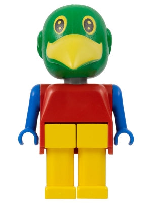 Preowned LEGO® Minifigure – Fabuland fab10c Bird Paul Parrot (Photographer) Green Head