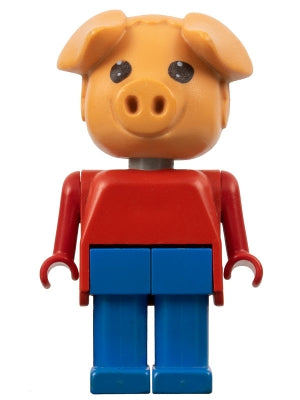 Preowned LEGO® Minifigure – Fabuland fab11c Fabuland Pig Peter Pig Blue Legs Red Top