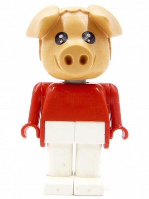 Preowned LEGO® Minifigure – Fabuland fab11d Pig Pierre Pig White Legs Red Top (Tuba Player)