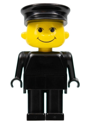 Preowned LEGO® Minifigure – Basic fab13b Basic Figure Human Black Legs Black Hat