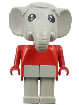 Preowned LEGO® Minifigure – Fabuland fab5b Elephant Edward Elephant Light Gray Legs Red Top