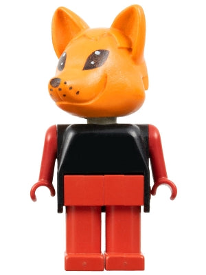 Preowned LEGO® Minifigure – Fabuland fab5e Fabuland Fox Freddy Fox Red Legs Black Top