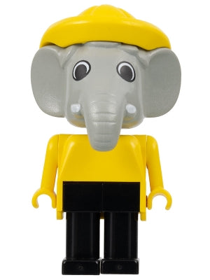 Preowned LEGO® Minifigure – Fabuland fab5i Elephant Edward Elephant Black Legs Yellow Rainc