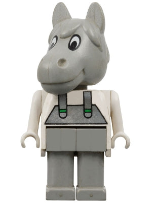 Preowned LEGO® Minifigure – Fabuland fab6c Horse Harry Horse Light Gray Head and Overalls