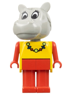 Preowned LEGO® Minifigure – Fabuland fab6f Fabuland Hippo Hanna Hippopotamus w/Necklace