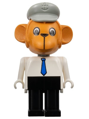Preowned LEGO® Minifigure – Fabuland fab8a Monkey Mike Monkey (Chauffeur) Brown Head Blue T