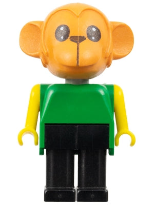 Preowned LEGO® Minifigure – Fabuland fab8d Monkey Chester Chimp Brown Head Black Legs Green