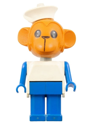 Preowned LEGO® Minifigure – Fabuland fab8h Monkey Monkey Mate Brown Head White Sailor Hat