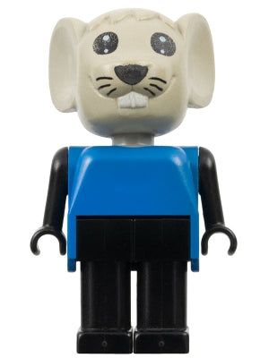 Preowned LEGO® Minifigure – Fabuland fab9c Mouse Mortimer Mouse (Morty) Light Gray Head Blu