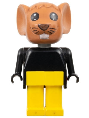 Preowned LEGO® Minifigure – Fabuland fab9d Mouse Michael Mouse (Moe) Brown Head Yellow Legs