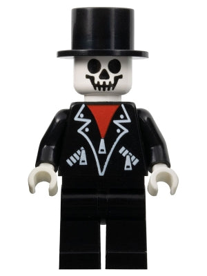 LEGO® Minifigure Games game001 Leather Jacket w/Zippers Black Legs Skeleton Head