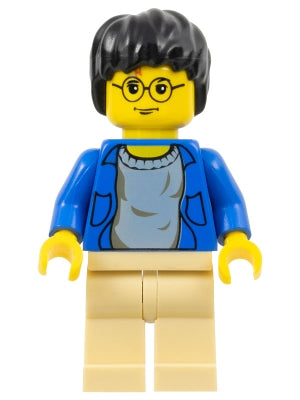 Preowned LEGO® Minifigure – Harry Potter hp004 Harry Potter Blue Open Shirt Torso Tan Legs