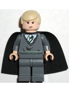 Preowned LEGO® Minifigure – Harry Potter hp024 Draco Malfoy Dark Bluish Gray Sweater Cape