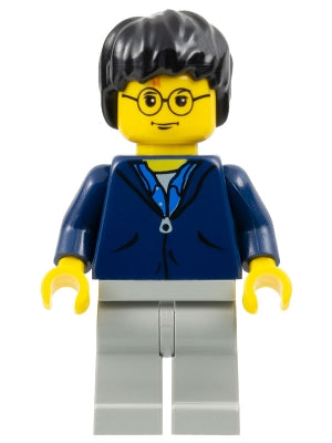 Preowned LEGO® Minifigure – Harry Potter hp033 Harry Potter Dark Blue Jacket Torso Light Gr