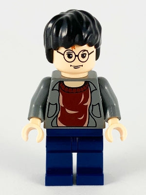 Preowned LEGO® Minifigure – Harry Potter hp057 Harry Potter Dark Bluish Gray Open Shirt Tor