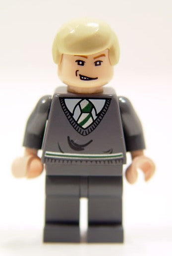 Preowned LEGO® Minifigure – Harry Potter hp085 Draco Malfoy Dark Bluish Gray Sweater Smirk