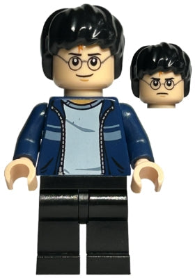 Preowned LEGO® Minifigure – Harry Potter hp087 Harry Potter Dark Blue Open Jacket w/Stripe