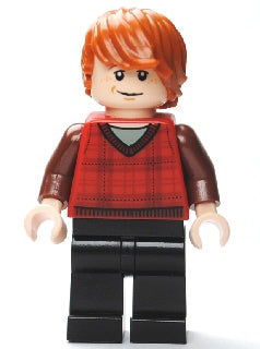 Preowned LEGO® Minifigure – Harry Potter hp113 Ron Weasley Tartan Vest Black Legs