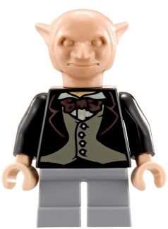 LEGO® Minifigure Harry Potter hp117 Goblin Black Jacket Light Bluish Gray Legs