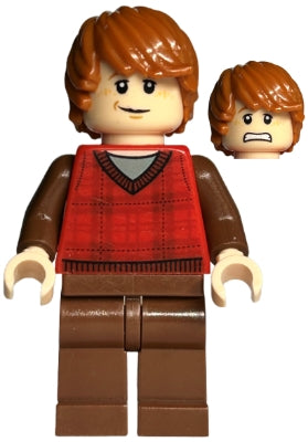 Preowned LEGO® Minifigure – Harry Potter hp123 Ron Weasley Red Tartan Sweater