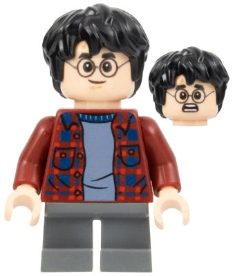 Preowned LEGO® Minifigure – Harry Potter hp143 Harry Potter Dark Red Plaid Flannel Shirt Da