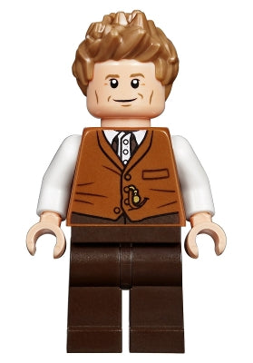 Preowned LEGO® Minifigure – Harry Potter hp165 NEWt Scamander Dark Orange Vest