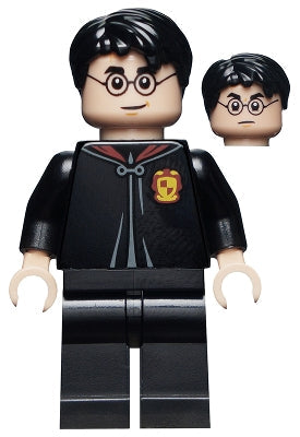 Preowned LEGO® Minifigure – Harry Potter hp300 Harry Potter Gryffindor Robe Clasped Black L