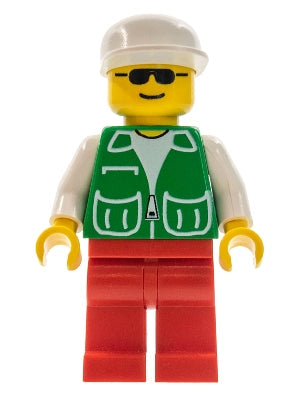 Preowned LEGO® Minifigure – FreeStyle pck025 Jacket Green w/2 Large Pockets Red Legs White