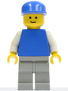 Preowned LEGO® Minifigure – FreeStyle pln144 Plain Blue Torso w/White Arms Light Gray Legs