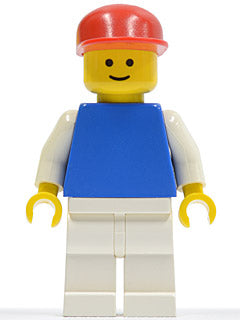 Preowned LEGO® Minifigure – FreeStyle pln148 Plain Blue Torso w/White Arms White Legs Red C
