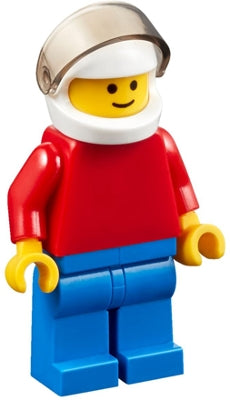 Preowned LEGO® Minifigure – Building Bigger Thinking pln182 Plain Red Torso w/Red Arms Blue