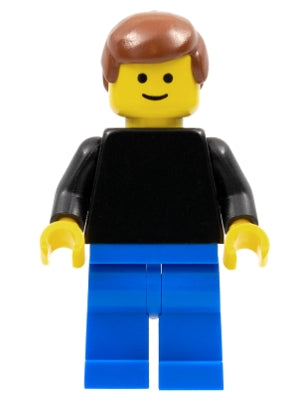Preowned LEGO® Minifigure – Building Bigger Thinking pln188 Plain Black Torso w/Black Arms