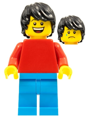 Preowned LEGO® Minifigure – Educational & Dacta pln192 Plain Red Torso w/Red Arms Dark Azur